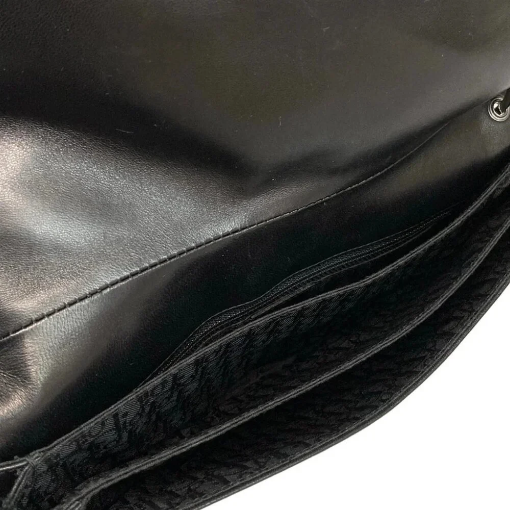 DIOR/ChristianDior Admit It - Black Leather Chemical Fiber Shoulder Bag - Picture 7 of 15